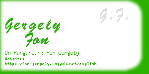 gergely fon business card